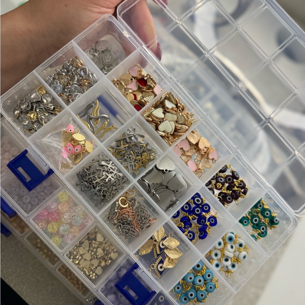 Bulk Jewelry Making 6 Boxes of Charms & Beads